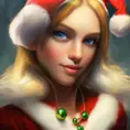 Closeup portrait of a beautiful Christmas Elf in the style of Stefan Kostic, 8k, Highly Detailed, Powerful, Alluring, Artstation, Magical, Photo Realistic, Sharp Focus, Volumetric Lighting, Concept Art by Stanley Artgerm Lau