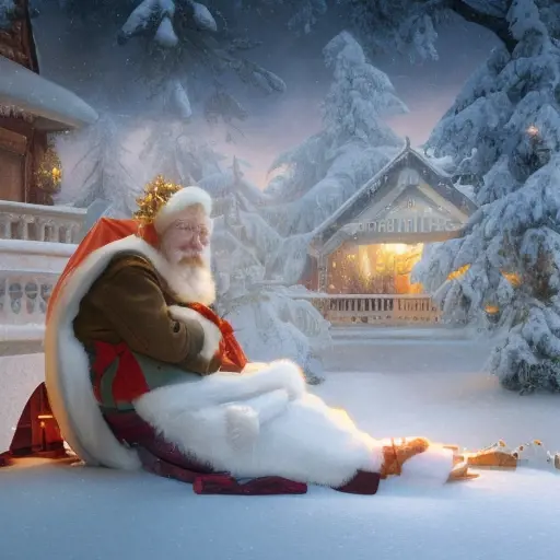 A Christmas miracle, 8k, Highly Detailed, Magical, Photo Realistic, Sharp Focus, Volumetric Lighting by Stanley Artgerm Lau, Alphonse Mucha, Greg Rutkowski