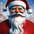 Closeup of a Jolly Santa Claus, 8k, Highly Detailed, Magical, Stunning, Photo Realistic, Sharp Focus, Volumetric Lighting, Fantasy by Stanley Artgerm Lau