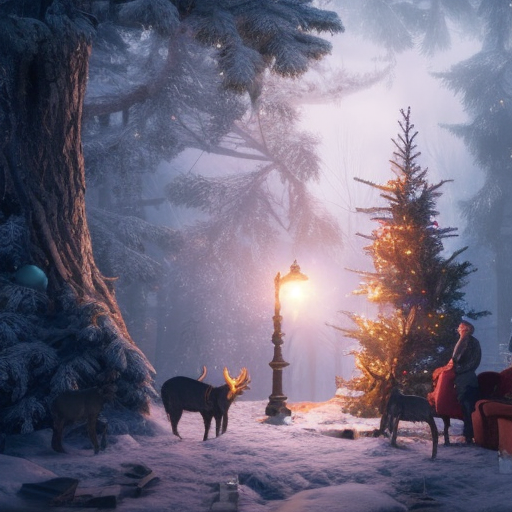 A Christmas Miracle, 8k, Highly Detailed, Magical, Stunning, Photo Realistic, Sharp Focus, Volumetric Lighting, Fantasy by Greg Rutkowski