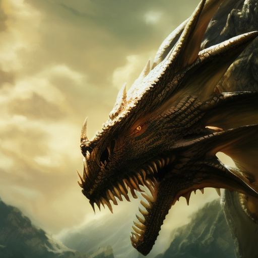 Closeup portrait of a fierce dragon in a fantasy world of dragons, 4k, Highly Detailed, Sharp Focus, Octane Render, Volumetric Lighting by Stanley Artgerm Lau, Frank Frazetta, WLOP