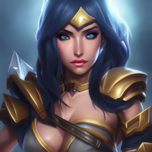 Matte portrait of Sivir from League of Legends, 8k, Highly Detailed, Powerful, Alluring, Artstation, Magical, Digital Painting, Photo Realistic, Sharp Focus, Volumetric Lighting, Concept Art by Stanley Artgerm Lau
