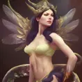 Alluring matte portrait of a beautiful Nidalee with wings, 8k, Highly Detailed, Intricate, Half Body, Realistic, Sharp Focus, Volumetric Lighting, Fantasy, Elegant by Stanley Artgerm Lau, Alphonse Mucha, WLOP