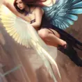 Alluring matte portrait of a beautiful Fiora with wings, 8k, Highly Detailed, Intricate, Half Body, Realistic, Sharp Focus, Volumetric Lighting, Fantasy, Elegant by Stanley Artgerm Lau, Alphonse Mucha, WLOP