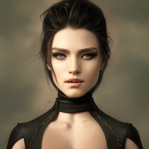 Alluring matte portrait of a beautiful Rell wearing black leather, 8k, Highly Detailed, Intricate, Half Body, Realistic, Sharp Focus, Volumetric Lighting, Fantasy, Elegant by Stanley Artgerm Lau, Alphonse Mucha, WLOP