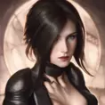 Alluring matte portrait of a beautiful Elise from League of Legeneds wearing black leather, 8k, Highly Detailed, Intricate, Half Body, Realistic, Sharp Focus, Volumetric Lighting, Fantasy, Elegant by Stanley Artgerm Lau, Alphonse Mucha, WLOP
