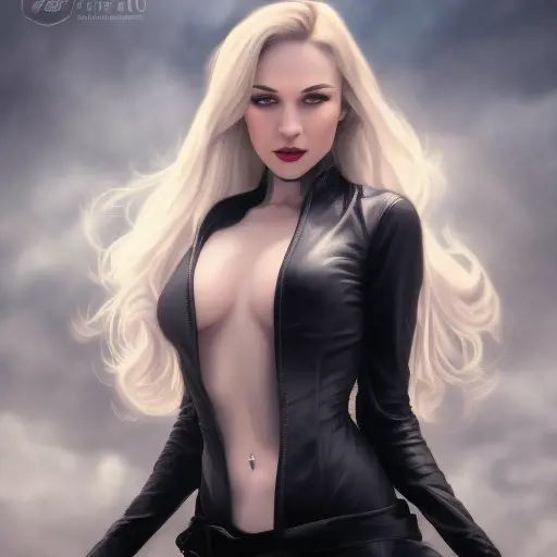 Alluring matte portrait of a beautiful Gwen from League of Legeneds wearing black leather, 8k, Highly Detailed, Intricate, Half Body, Realistic, Sharp Focus, Volumetric Lighting, Fantasy, Elegant by Stanley Artgerm Lau, Alphonse Mucha, WLOP
