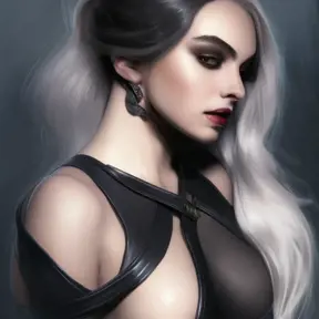 Alluring matte portrait of a beautiful Rell from League of Legeneds wearing black leather, 8k, Highly Detailed, Intricate, Half Body, Realistic, Sharp Focus, Volumetric Lighting, Fantasy, Elegant by Stanley Artgerm Lau, Alphonse Mucha, WLOP