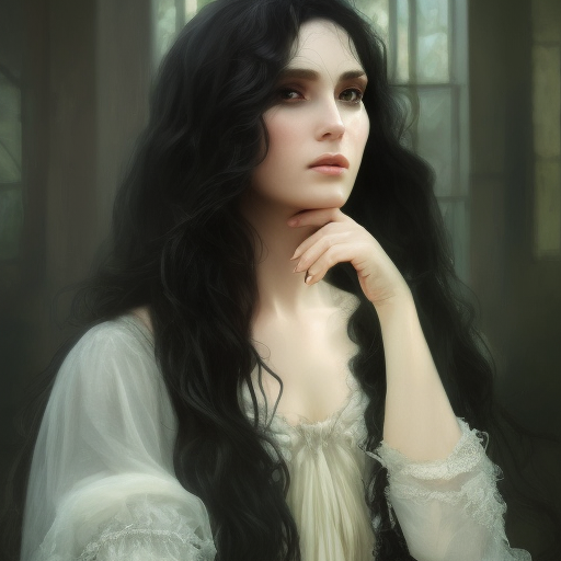Alluring matte portrait of a beautiful veiled Yennefer wearing a black veil with long straight hair, 8k, Highly Detailed, Intricate, Half Body, Realistic, Sharp Focus, Volumetric Lighting, Fantasy, Elegant by Stanley Artgerm Lau, Alphonse Mucha, WLOP