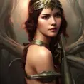 Alluring matte portrait of the beautiful Athena with daggers, 8k, Highly Detailed, Intricate, Realistic, Sharp Focus, Volumetric Lighting, Fantasy, Elegant by Stanley Artgerm Lau, Alphonse Mucha, WLOP