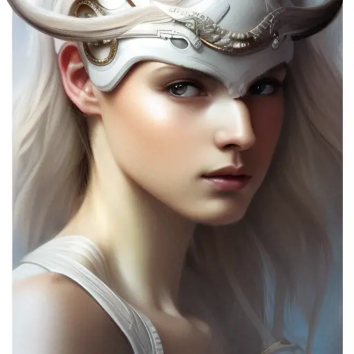 Alluring matte portrait of the beautiful Athena in light white leather, 8k, Highly Detailed, Intricate, Realistic, Sharp Focus, Volumetric Lighting, Fantasy, Elegant by Stanley Artgerm Lau, Alphonse Mucha, WLOP