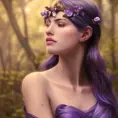 Beautiful matte portrait of Athena in purple, 8k, Highly Detailed, Intricate, Alluring, Half Body, Realistic, Sharp Focus, Volumetric Lighting, Fantasy, Elegant by Stanley Artgerm Lau, Alphonse Mucha, WLOP