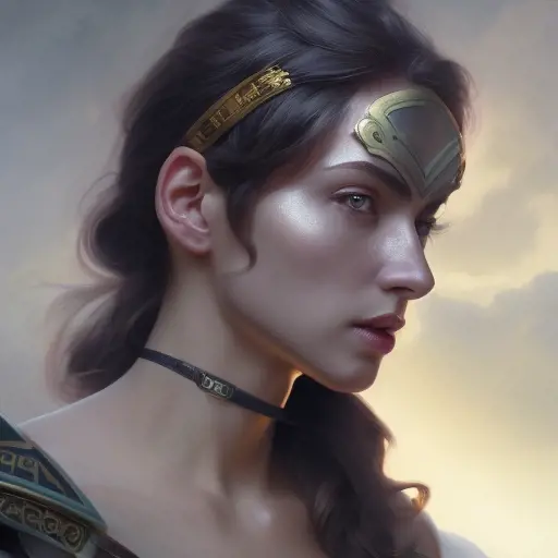 Alluring matte portrait of the fierce Athena in the style of Stefan Kostic, 8k, Highly Detailed, Intricate, Realistic, Sharp Focus, Volumetric Lighting, Fantasy, Elegant by Stanley Artgerm Lau, Alphonse Mucha, WLOP