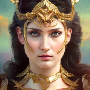 Alluring matte portrait of a strong fierce goddess Hera in the style of Stefan Kostic, 8k, Highly Detailed, Intricate, Realistic, Sharp Focus, Volumetric Lighting, Fantasy, Elegant by Stanley Artgerm Lau, Alphonse Mucha, WLOP