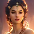 Alluring matte portrait of the beautiful goddess Selena in the style of Stefan Kostic, 8k, Highly Detailed, Intricate, Realistic, Sharp Focus, Volumetric Lighting, Fantasy, Elegant by Stanley Artgerm Lau, Alphonse Mucha, WLOP