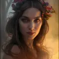 Alluring matte portrait of the beautiful goddess of death Ker in the style of Stefan Kostic, 8k, Highly Detailed, Intricate, Realistic, Sharp Focus, Volumetric Lighting, Fantasy, Elegant by Stanley Artgerm Lau, Alphonse Mucha, WLOP