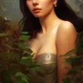 Alluring matte portrait of the beautiful goddess Selena in the style of Stefan Kostic, 8k, Highly Detailed, Intricate, Realistic, Sharp Focus, Volumetric Lighting, Fantasy, Elegant by Stanley Artgerm Lau, Alphonse Mucha, WLOP