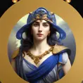 Alluring matte portrait of the beautiful goddess Athena in dark blue in the style of Stefan Kostic, 8k, Highly Detailed, Intricate, Realistic, Sharp Focus, Volumetric Lighting, Fantasy, Elegant by Stanley Artgerm Lau, Alphonse Mucha, WLOP