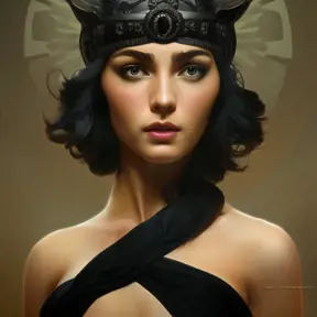 Alluring matte portrait of the beautiful Athena in black in the style of Stefan Kostic, 8k, Highly Detailed, Intricate, Realistic, Sharp Focus, Volumetric Lighting, Fantasy, Elegant by Stanley Artgerm Lau, Alphonse Mucha, WLOP