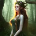 Alluring matte portrait of a beautiful elf in a magical forest, 4k, Highly Detailed, Masterpiece, Pretty Face, Digital Illustration, Cinematic Lighting, Realistic, Sharp Focus, Centered, Beautifully Lit, Bioluminescent by Stanley Artgerm Lau, Greg Rutkowski, Stefan Kostic