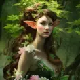 Closeup of a beautiful elf in a magical forest, 4k, Highly Detailed, Masterpiece, Pretty Face, Digital Illustration, Cinematic Lighting, Realistic, Sharp Focus, Centered, Beautifully Lit, Bioluminescent by Stanley Artgerm Lau, Alphonse Mucha, Greg Rutkowski, Stefan Kostic