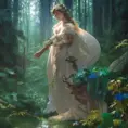 Closeup of a beautiful paladin in a magical forest, 4k, Highly Detailed, Masterpiece, Pretty Face, Digital Illustration, Cinematic Lighting, Realistic, Sharp Focus, Centered, Beautifully Lit, Bioluminescent by Stanley Artgerm Lau, Alphonse Mucha, Greg Rutkowski, Stefan Kostic