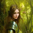 Closeup of a beautiful paladin in a magical forest, 4k, Highly Detailed, Masterpiece, Pretty Face, Digital Illustration, Cinematic Lighting, Realistic, Sharp Focus, Centered, Beautifully Lit, Bioluminescent by Stanley Artgerm Lau, Alphonse Mucha, Greg Rutkowski, Stefan Kostic