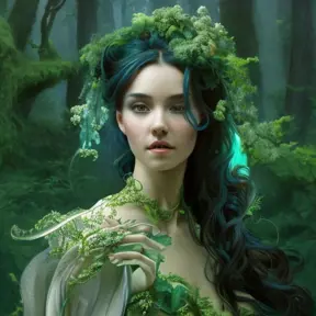 Closeup of a beautiful wraith in a magical forest, 4k, Highly Detailed, Masterpiece, Pretty Face, Digital Illustration, Cinematic Lighting, Realistic, Sharp Focus, Centered, Beautifully Lit, Bioluminescent by Stanley Artgerm Lau, Alphonse Mucha, Greg Rutkowski, Stefan Kostic