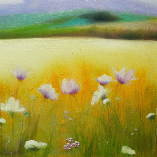 Meadow, Masterpiece, Soft Details, Oil on Canvas, Spring, Summer