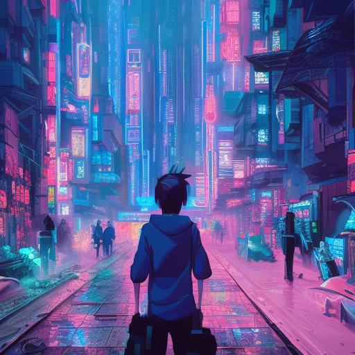 A fantasy cyberpunk city, Highly Detailed, Intricate Artwork, Comic, Photo Realistic by Alena Aenami, Studio Ghibli