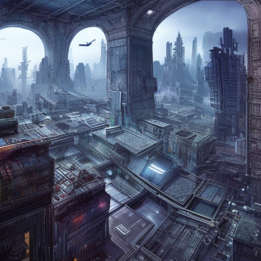 Voidpunk city, Highly Detailed, Intricate Artwork, Photo Realistic, Fantasy