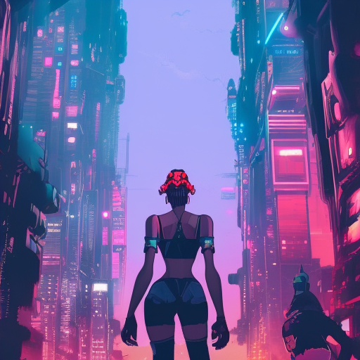 Detailed illustration of a cyberpunk Beneath a Steel Sky city at night, 8k, Intricate Details, Trending on Artstation, Epic, Comic, Sharp Focus, Deviantart, Beautifully Lit by Studio Ghibli