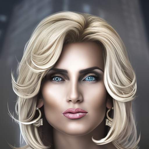 Alluring matte portrait of a beautiful female Donald Trump in the style of Stefan Kostic, 8k, High Definition, Highly Detailed, Intricate, Half Body, Matte Painting, Realistic, Sharp Focus, Fantasy, Elegant