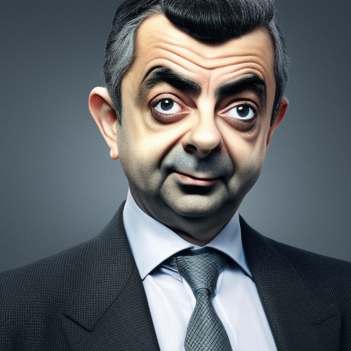Alluring matte portrait of a beautiful Rowan Atkinson in the style of Stefan Kostic, 8k, High Definition, Highly Detailed, Intricate, Half Body, Matte Painting, Realistic, Sharp Focus, Fantasy, Elegant