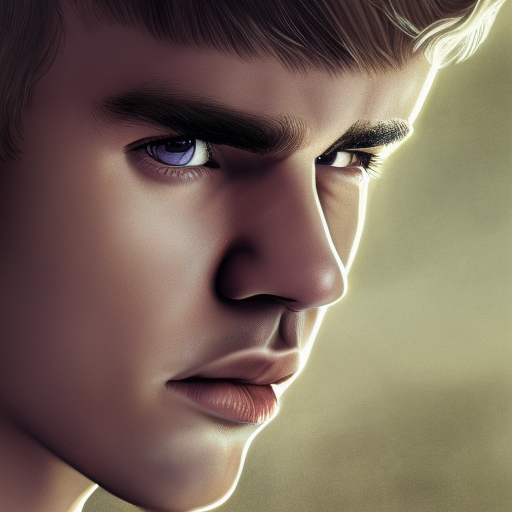 Justin Bieber, 8k, High Definition, Highly Detailed, Intricate, Half Body, Beautiful, Matte Painting, Edwardian, Realistic, Sharp Focus, Fantasy by Stefan Kostic
