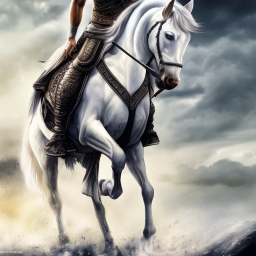 Isaiah Mustafa riding a white horse, 4k, 4k resolution, 8k, High Definition, High Resolution, Highly Detailed, HQ, Hyper Detailed, Intricate, Intricate Artwork, Intricate Details, Ultra Detailed, Half Body, Beautiful, Matte Painting, Edwardian, Realistic, Sharp Focus, Fantasy by Stefan Kostic