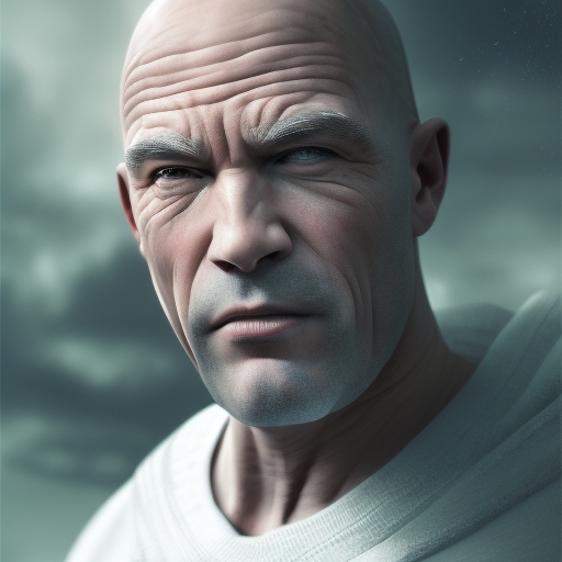 portrait of Mr. Clean, 4k, 4k resolution, 8k, High Definition, High Resolution, Highly Detailed, HQ, Hyper Detailed, Intricate, Intricate Artwork, Intricate Details, Ultra Detailed, Half Body, Beautiful, Matte Painting, Realistic, Sharp Focus, Fantasy by Stefan Kostic