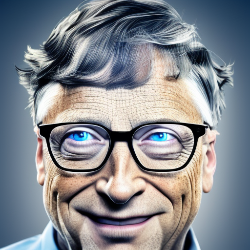 Alluring portrait of Bill Gates, 4k, 4k resolution, 8k, High Definition, High Resolution, Highly Detailed, HQ, Hyper Detailed, Intricate, Intricate Artwork, Intricate Details, Ultra Detailed, Half Body, Beautiful, Biomechanical, Futuristic, Gorgeous, Matte Painting, Realistic, Sharp Focus, Fantasy by Stefan Kostic