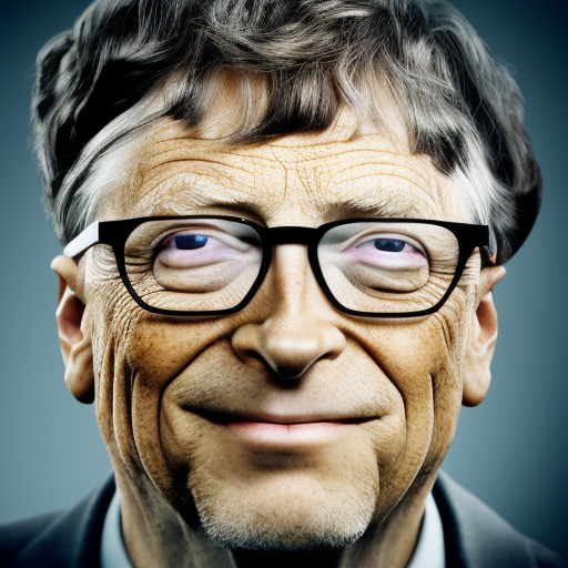 Alluring portrait of Bill Gates with an electronic eye, 4k, 4k resolution, 8k, High Definition, High Resolution, Highly Detailed, HQ, Hyper Detailed, Intricate, Intricate Artwork, Intricate Details, Ultra Detailed, Half Body, Beautiful, Biomechanical, Futuristic, Gorgeous, Matte Painting, Realistic, Sharp Focus, Fantasy by Stefan Kostic