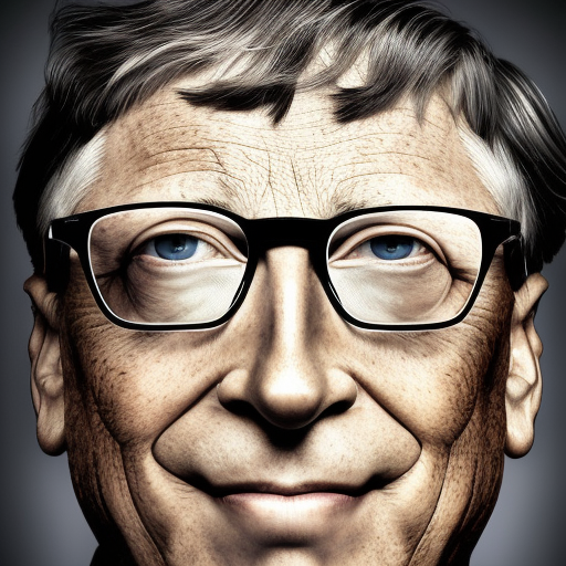Alluring portrait of Bill Gates with mechanical eye, 4k, 4k resolution, 8k, High Definition, High Resolution, Highly Detailed, HQ, Hyper Detailed, Intricate, Intricate Artwork, Intricate Details, Ultra Detailed, Half Body, Beautiful, Biomechanical, Futuristic, Gorgeous, Matte Painting, Realistic, Sharp Focus, Fantasy by Stefan Kostic