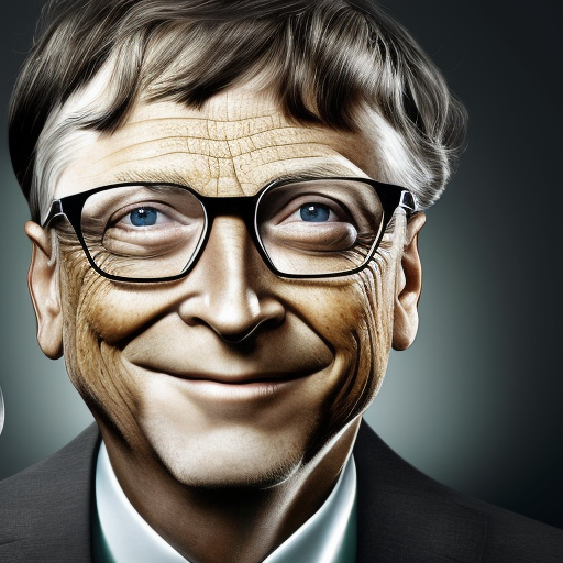 Alluring portrait of Bill Gates with a robot eye, 4k, 4k resolution, 8k, High Definition, High Resolution, Highly Detailed, HQ, Hyper Detailed, Intricate, Intricate Artwork, Intricate Details, Ultra Detailed, Half Body, Beautiful, Biomechanical, Futuristic, Gorgeous, Matte Painting, Realistic, Sharp Focus, Fantasy by Stefan Kostic