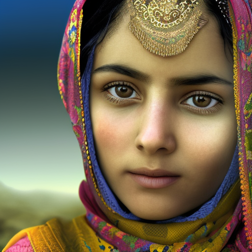 photograph of Afghan Girl Sharbat, 4k, 4k resolution, 8k, High Definition, High Resolution, Highly Detailed, HQ, Hyper Detailed, Intricate, Intricate Artwork, Intricate Details, Ultra Detailed, Half Body, Matte Painting, Realistic, Sharp Focus by Stefan Kostic