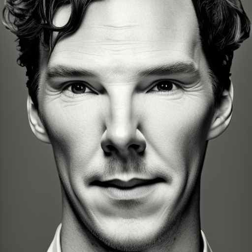 Alluring portrait of Benedict Cumberbatch with a shaggy unmaintained beard, 4k, 4k resolution, 8k, High Definition, High Resolution, Highly Detailed, HQ, Hyper Detailed, Intricate, Intricate Artwork, Intricate Details, Ultra Detailed, Half Body, Beautiful, Gorgeous, Matte Painting, Realistic, Sharp Focus, Fantasy by Stefan Kostic