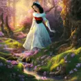 Snow White, Atmospheric, High Definition, Highly Detailed, Hyper Detailed, Intricate Artwork, Intricate Details, Masterpiece, Ultra Detailed, Full Body, Beautiful, Gorgeous, Unimaginable Beauty, Spring, Sunny Day, Disney, Sharp Focus, Centered, Beautifully Lit, Fantasy, Colorful, Vivid by Stefan Kostic