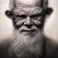 old man with no eyes, 4k, 4k resolution, 8k, High Definition, Highly Detailed, Hyper Detailed, Intricate, Intricate Artwork, Intricate Details, Ultra Detailed, Alluring, Half Body, Beautiful, Big Smile, Matte Painting, Edwardian, Sharp Focus, Centered by Stefan Kostic