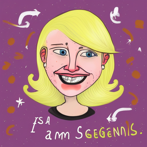 I am a stable genius, Big Smile, Blonde Hair, Digital Illustration