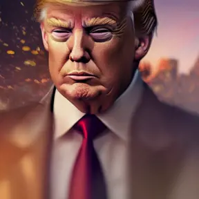 Donald Trump, 4k, 4k resolution, 8k, Eldritch, High Definition, High Resolution, Highly Detailed, HQ, Half Body, Trending on Artstation, Beautiful, Unimaginable Beauty, Digital Painting, Matte Painting, Sharp Focus by WLOP, Stefan Kostic