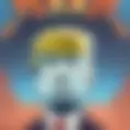 Donald Trump for president, intricate soviet propaganda poster, Cyrillic text, Boris kriukov, Donald Trump for president, Dystopian, Half Body, Cyberpunk, Psychedelic, Retro-Futurism, Soviet Poster, Digital Painting, Propaganda Poster, Sharp Focus, Artgerm by Beeple, Alex Grey, Alphonse Mucha