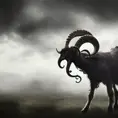 Cthulhu goat, 4k, 4k resolution, 8k, Eldritch, HD, High Definition, High Resolution, Highly Detailed, HQ, Digital Illustration, Matte Painting, Cloudy Day, Diffuse Lighting, Dim light, Moody Lighting, Overcast light, Fantasy, Apocalyptic, Doom, Dreadful, Forbidding, Frightful, Harrowing, Hideous, Ominous, Shocking, Terrifying, Threatening, Unnerving by Stefan Kostic