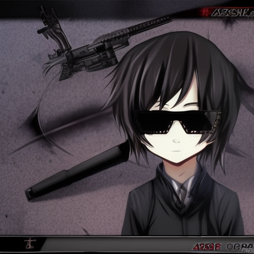 assassin, round sunglasses, Animecore